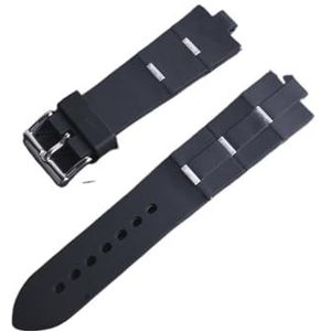 LUGEMA Horlogeband man rubberen vervanging horlogeband riem compatibel met diagono 22x8mm 24mm x 8mm (Color : Silver, Size : 22mm)