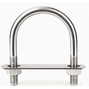 roestvrij staal, U-bout, RVS M6 M8 U-bouten Plaatmoeren Buisklemmen Diverse Maten Zilver(M8x57x84 2Sets)
