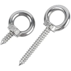 Roestvrij stalen ogen bouten 304, RVS oogbouten zelftappende schroeven in meerdere maten(M10x100mm-1pcs)