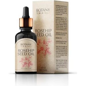 BotanyRoom® Rozenbottelolie, biologisch, 100 ml, koudgeperst, voor natuurlijke anti-aging gezichtsverzorging, wilde rozenolie, biologisch koudgeperst als voedende biologische olie huidverzorging,