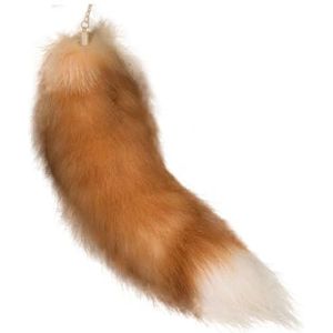Faux Animal Tail Keychain Fluffy Faux Fur Tail Pendant 15-15,8 inch lange staart Charms Keyringhouder voor handtas rugzakstijl55
