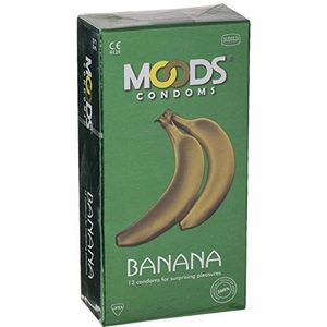 MOODS Banana Condoms, 12 condooms met bananensmaak voor verrassend plezier