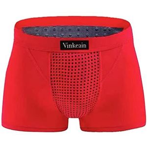 Elastische Heren Ondergoed Shorts Slips voor Jongens Energetische Onderbroek L Rood