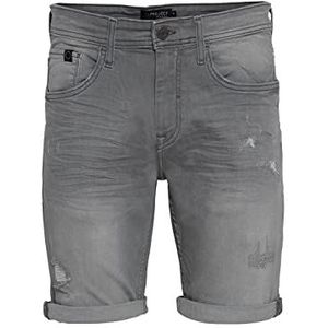 11 Project PRNarvik Korte jeansbroek voor heren, met riemlussen, 5-pocket-look, regular fit, Denim Grijs (200296), M