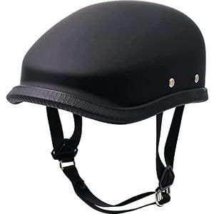 Mode-stijl motorhelm, volwassen baret hoed halve helm DOT gecertificeerde retro schedeldop open helm voor scooter mannen en vrouwen Street Cruiser Moped Chopper Decoration