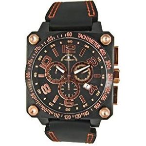 Zeno-Watch Mens Horloge - Quartz 3 Chronograaf Tachymeter zwart - 90240Q-BRG-d6