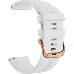 KGFCE 18 mm vervangende siliconen bandjes band voor Garmin Vivoactive 4S Horlogeband Smart Watch Vivomove 3S Venu2S armband polsbandjes riem (kleur: wit, maat: voor Garmin Move 3S)