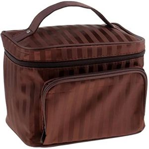 Vrouwen Draagbare Reizen Make-up Cosmetische Organizer Tas Opbergtas Pouch Groot - Koffie, Zwart, Eén maat