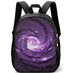 Purple Galaxies Nebulae Cosmos Lichtgewicht Rugzak Reizen Laptop Tas Casual Dagrugzak voor Mannen Vrouwen
