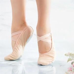 LSYHHXC Dansschoenen balletschoenen dansschoenen balletschoenen praktijk balletschoenen canvas voor dames zachte balletschoenen 337 (kleur: bruin, maat: 43 (25 cm))