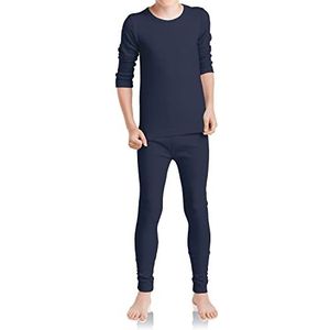 MT Ski- en thermo-ondergoed voor kinderen, winterondergoed voor jongens en meisjes, Donkerblauw, 122-128