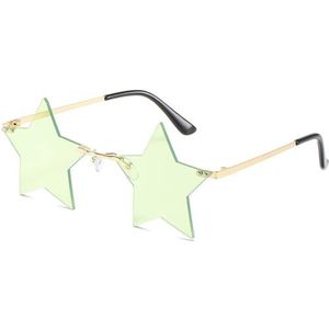 Casual Unisex Nieuwigheid Ster Bril Modieuze Plastic Randloze Brillen Kostuum Prop Zonnebril Foto