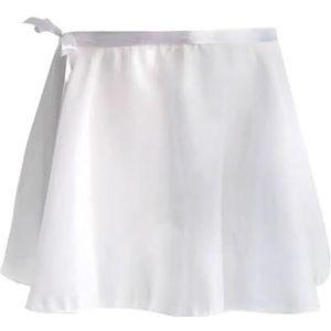 UBOHUZ Dames Ballet Rokken Lace-up Chiffon Dans Volwassenen Rok voor Oefening voor Vrouwen, Wit, L
