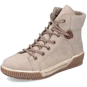 Rieker DAMES Sneakers N0730, Vrouwen Lage Sneaker,verwisselbaar voetbed,lage schoen,straatschoenen,vrije tijd,sportief,Beige (beige / 64),39 EU / 6 UK