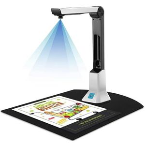 Draagbare scanner, Boekscanner, Deocument Scannr, Draagbare 8 Mega-pixel High Definition Doc-scanner, Capture A4-documentcamera Bestandsherkenningsscanner Windows MACOS voor uw documenten, facturen, a