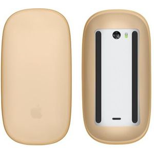 kwmobile Siliconen beschermhoes compatibel met Apple Magic Mouse 1/2 - Zachte muis hoes - Meer grip - Deels doorschijnend - oranje