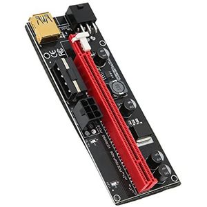 PCI-E Riser Adapter Card, GPU Riser Adapter Grafische Kaart Uitbreiding, 1X Naar 16X 4 FP Condensator Uitbreiding Ethereum ETH Mining Powered Riser Adapter Card, 16A Vermogen, USB 3.0-kabel