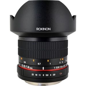 Rokinon 14 mm F2.8 ultra-groothoeklens, Canon, zwart, geen.