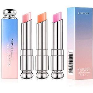 Petansy - Set van 3 lippenstiften in gelei hydraterende lippenbalsem met temperatuurverandering langdurig