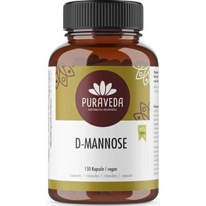 Puraveda Mannose Capsules - 150 Capsules - Geen additieven - veganistisch - Geen lossingsmiddelen of vulstoffen - Gefabriceerd in Duitsland