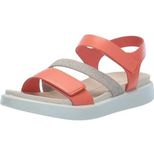 ECCO Flowt W open teen sandalen voor dames, Koraal Nubuck, 2/2.5 UK