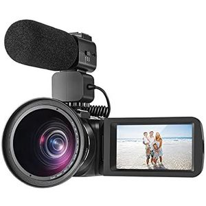Videocamera, Z82 videocamera camcorder vol HD 10x Digital Zoom Camerarecorder met optische vlog camera met microfoon for vlog -opname(Bundle A)