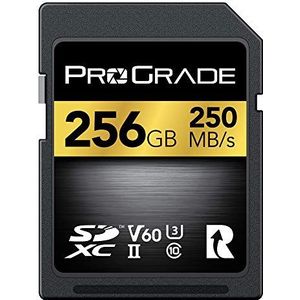 SD UHS-II 256GB kaart V60 - Tot 130 MB/s schrijfsnelheid en 250 MB/s leessnelheid | Voor professionele vloggers, filmmakers, fotografen en contentcuratoren - door Prograde Digital
