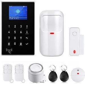 Alarmsysteem Smart Home WIFI GSM Beveiligingsalarmsysteem Draadloze Inbreker Bewegingsmelder Deur Raamsensor IP Camera Voor huis appartement kantoor (Color : C)