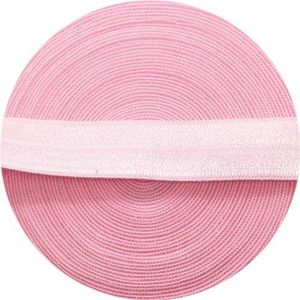 10/15/20/25mm elastisch lint veelkleurige vouw over spandex elastische band voor het naaien van kanten rand tailleband kledingaccessoire-roze-20mm-5yards