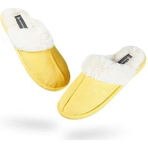 DUNLOP Damespantoffels, antislip, met traagschuim (38 EU, geel, Numeric_38), Geel, 38 EU