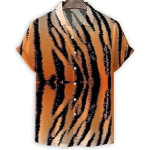 T Shirts Men Leopard Shirt Men 3D Printed Tiger Stripes Short Sleeves Tops Blouse Casual Summer Loose Shirts-Shirts-Zxa33492-3Xl