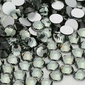 SS6-SS20 1440 stuks kristal niet-hotfix strass steentjes flatback glitter steentjes nail art decoraties doe-het-zelf accessoires-zwarte diamant-SS12 (3,0-3,2 mm)-1440 stuks