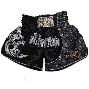 Fluory Muay Thai vechtsportshorts, MMA shorts, trainingskleding voor kooigevechten, worstelen, vechtsporten, kickboksshorts, kleding