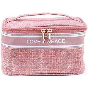 DieffematicHZB make-up tas Cosmetic Bag Women Cosmetic BagLeather Waterproof Zipper Make Up Bag Travel Washing Makeup Beauty Case