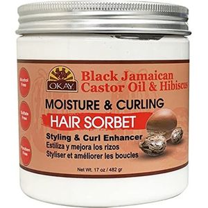 Okay Black Jamaican Castor Oil Hibiscus Moisture & Curling Hair Sorbet 482 g