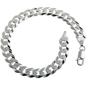 Silberkette Store Pantserketting-armband voor heren, zilver, 7,5 mm, pantserarmband, zilver 925, nikkelvrij, mannenarmband, 1,8 mm dik met karabijnhaak, 16 Zentimeter, Sterling zilver