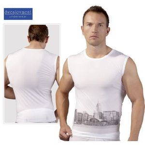 Svenjoyment T-shirt Skyline voor heren, wit, L