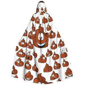 OPSREY Grappige poep gedrukt volwassen Hooded Poncho Mantel Gewaad Party Decoratie Poncho