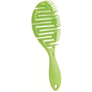 Massage Haar Kam Salon Nat Haar Borstel Vrouwen Kappers Styling Haar Gereedschap Anti Ontwarren Haarborstel Nat Droog Dual Purpose Kam (Gras Groen B)