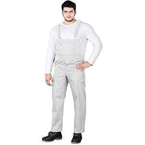 REIS SM Master Duurzame Beschermende Tuinbroek met Verstelbare Taille en Bretels, Hoogwaardige Polyester-Katoenmix, Kleur: Wit, Maat: 48