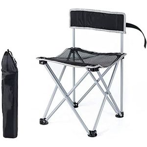 Camping Stoel Outdoor Stoel Kruk Barbecue Vissen Kruk Met Rugleuning Draagbare Ultralight Leisure Strandstoel Met Draagtas Duurzaam Klapstoel (Color : A)