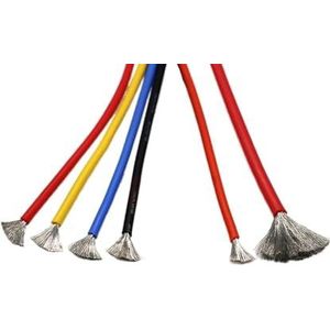 Elektrische draad, Hittebestendige zachte siliconen draden elektrische kabel 24AWG 26AWG 28AWG model kabelbomen motordraden connector(Yellow,10Meter 26 AWG)