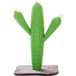Krabpaal Cactus Cat Scratcher Bescherm Uw Meubels Met Natuurlijke Sisal Krabpalen En Pads, Kattenkrabpaal Kattenboom (Blue : Grün, Size : 55cm)