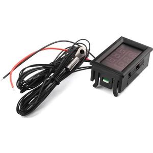 Temperatuursensor met Dual Display DC4-28V 5V 12V 24V LED -50~210℃/-58~410℉ Digitale Thermometer met 2 NTC-sondes voor Aquarium (Kleur: Celsius)