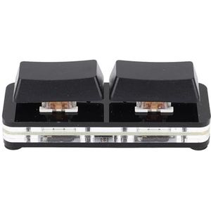 Programmeerbaar Pc-toetsenbord Schakelaar Programmeerbaar OSU-toetsenbord met 2 Knoppen voor Kantoor (BLACK)