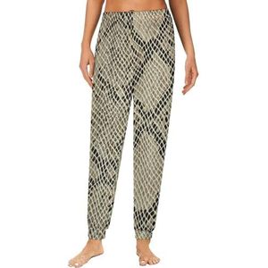 Snake Skin Pyjama voor dames, loungebroek, elastische tailleband, nachtkleding, broekje, print