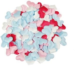 Feestdecoraties 200 stuks spons satijnen stof hartvormige bloemblaadje bruiloft confetti doe-het-zelf romantische liefde Valentijnsdag festival decoratie (kleur: gemengde kleuren)