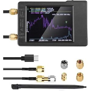 Netwerkanalysator, Vectornetwerkantenne-analysator 10 kHz-1,5 GHz MF HF VHF UHF met SD-kaartsleuf VNA-H-tester spectrumanalysator