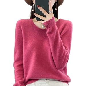 LTHTX Kasjmier truien voor vrouwen, merinowol V-hals trui warme trui lange mouwen trui zachte gebreide truien herfst winter tops