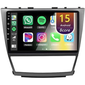 Android Radio voor Toyota Camry 40 2006-2011, 9 inch Touchscreen Autoradio met Wireless CarPlay Android Auto Bluetooth WIFI(4Core(1+32GB))